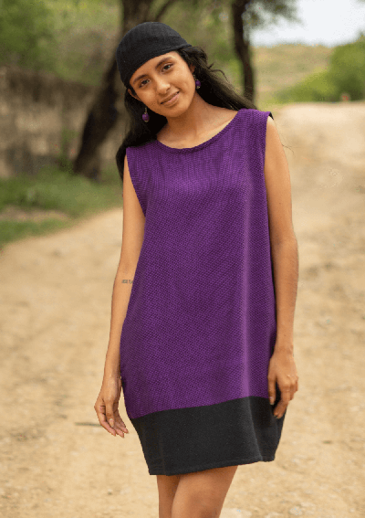 ✅ Vestido Regina | Sarga en Telar de Madera | Textil Vivo