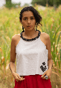 Crop Top Elisa: Blusa de Moda Lenta y Diseño Artesanal | Textil Vivo