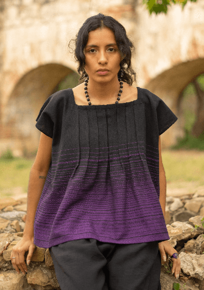 ✅ Blusa Antonia | Algodón en Telar de Madera | Textil Vivo