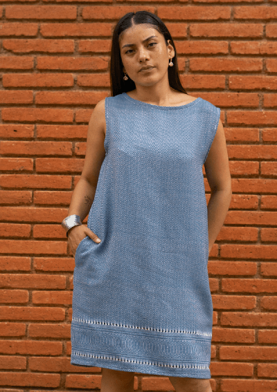 ✅ Vestido Renata | Algodón Sarga Espiguilla | Textil Vivo
